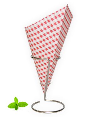 Paper Chip Cone / Brabant Check (Red & White) / 40 cones