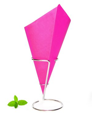 Frietzak Roze. papieren puntzak roze