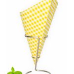 Paper Chip Cone / Yellow Check / 40 cones