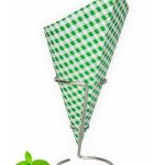 Paper Chip Cone / Green Check / 40 cones