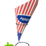Paper Chip Cone / Popcorn Print / 40 cones