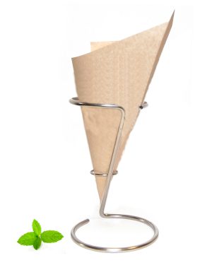 Paper Chip Cone Bio Brown 40 cones