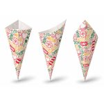 Paper Chip Cone  Candy Print  40 cones